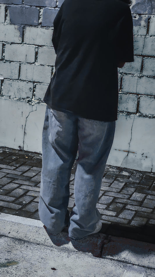 Blue baggy jeans
