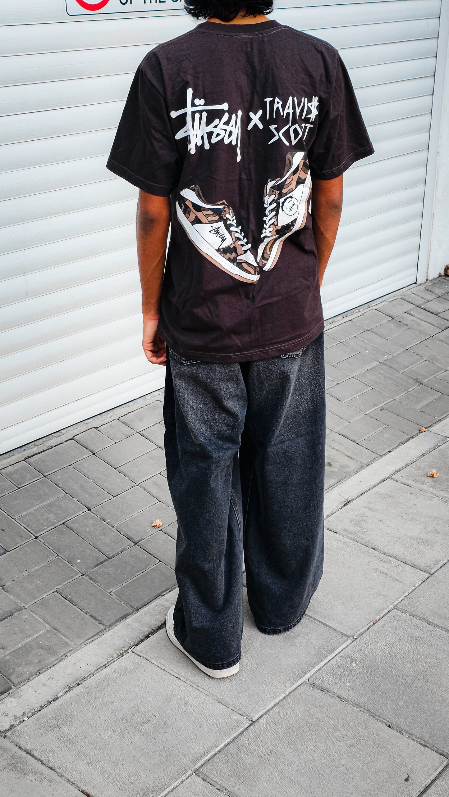 Black faded baggy Jeans