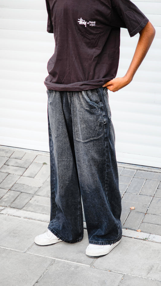 Black faded baggy Jeans
