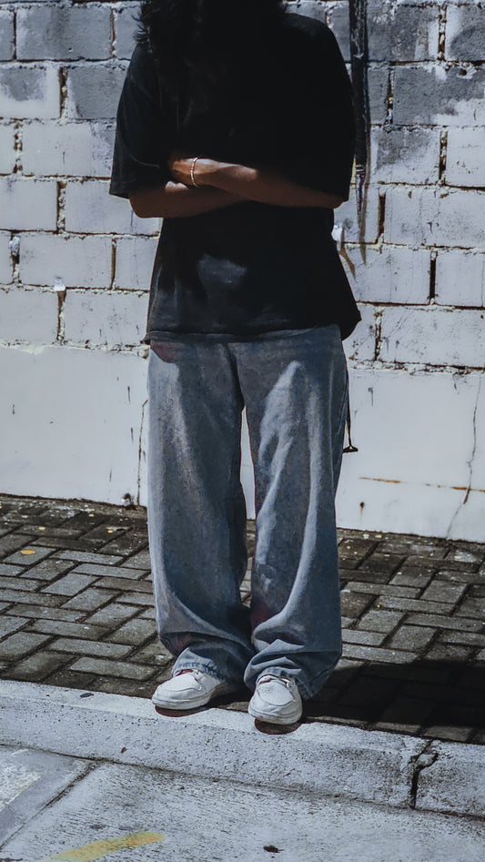 Blue baggy jeans